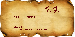 Isztl Fanni névjegykártya